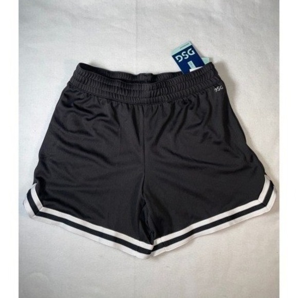 DSG Other - DSG Girls Mid Rise Basketball Shorts Black White Striped XL 16 NWT